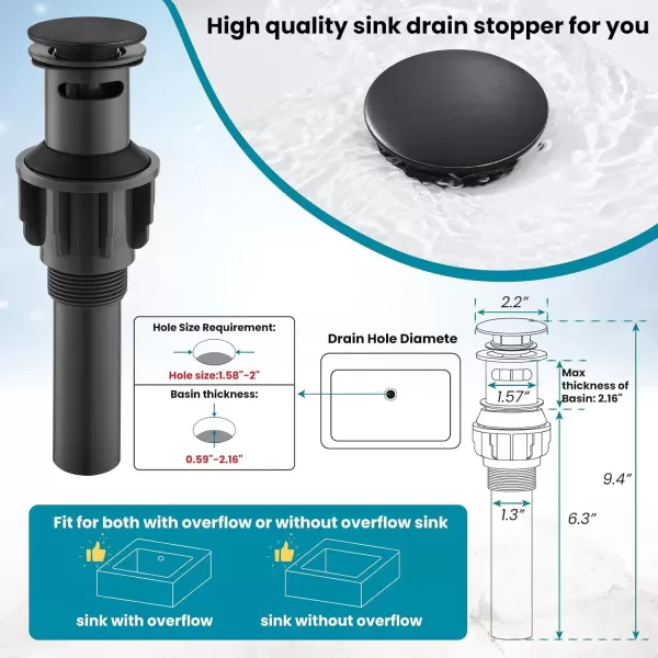 imagegotonovo 4 Inch Centerset Bathroom Sink Faucet with Double Cross Handles Deck Mounted 2 Hole Brass Lavatory Vanity Mixer Tap Include Supply Hose and Pop Up Drain RV Farmhouse Oil Rubbed BronzeOil Rubbed Bronze