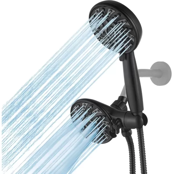 imagegotonovo 5 Settings ABS Shower Head with 5 Modes ABS Handheld Spray Shower Trim Kit High Pressure Dual 2 in 1 Showerhead Combo Oil Rubbed BronzeMatte Black