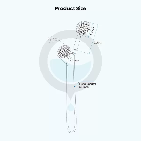 imagegotonovo 5 Settings ABS Shower Head with 5 Modes ABS Handheld Spray Shower Trim Kit High Pressure Dual 2 in 1 Showerhead Combo Oil Rubbed BronzeOil Rubbed Bronze