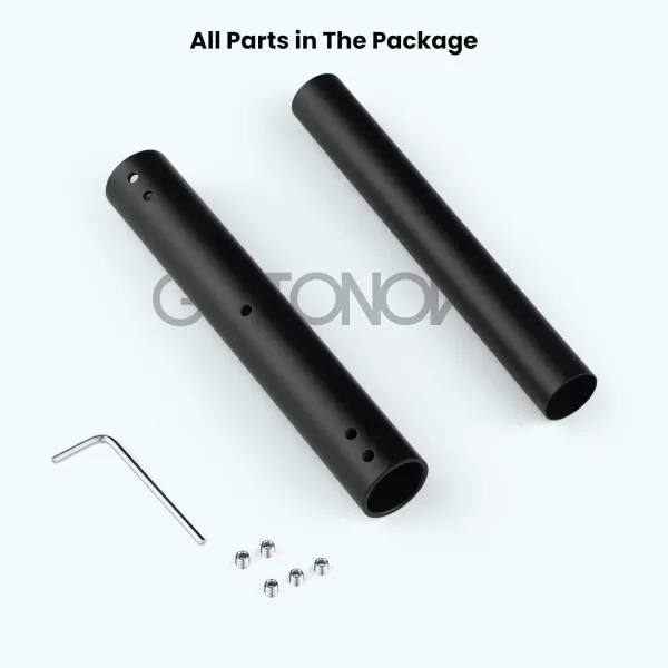imagegotonovo Adjustable Matte Black Bathtub Shower Faucet Rod Accessories All Brass Construction 11quot Extendable to 21quot Wall Mount Extension Shower Faucet Kit BathroomMatte Black