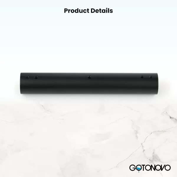 imagegotonovo Adjustable Matte Black Bathtub Shower Faucet Rod Accessories All Brass Construction 11quot Extendable to 21quot Wall Mount Extension Shower Faucet Kit BathroomMatte Black
