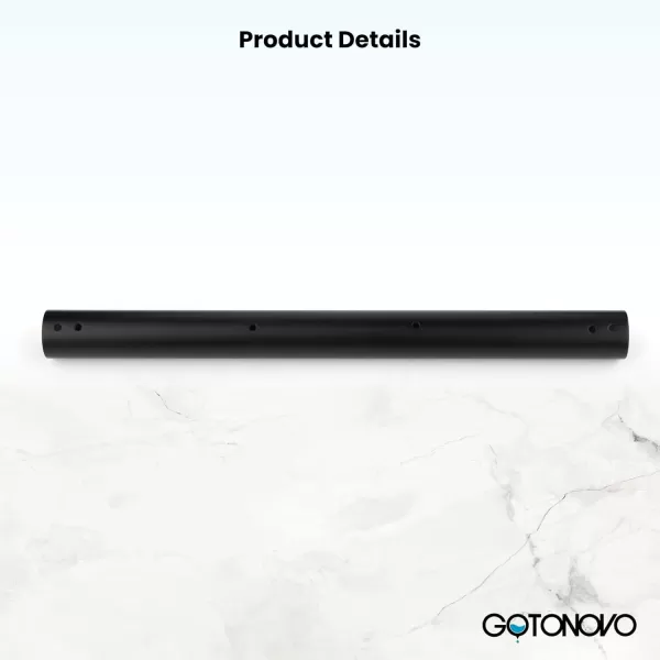 imagegotonovo Adjustable Matte Black Bathtub Shower Faucet Rod Accessories All Brass Construction 11quot Extendable to 21quot Wall Mount Extension Shower Faucet Kit BathroomMatte Black