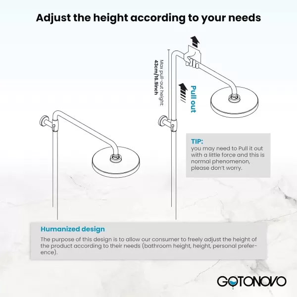 imagegotonovo Bathroom Shower Faucet Rain Mixer 8 Inch Round Shower Head Double Cross Handle with Tub Spout Wall Mount Bathroom Shower Fixtures 3 Function ABS Handheld Sprayer Polished ChromePolished Chrome