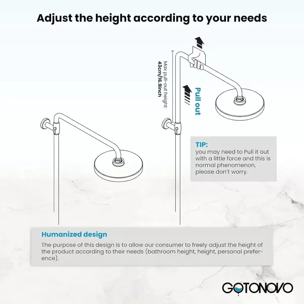 imagegotonovo Bathroom Shower Faucet Rain Mixer 8 Inch Round Shower Head Double Cross Handle with Tub Spout Wall Mount Bathroom Shower Fixtures 3 Function ABS Handheld Sprayer Polished ChromeBrushed Nickel