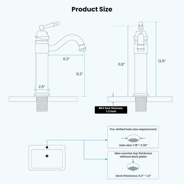 imagegotonovo Bathroom Vessel Sink Faucet Single Handle Brass Long Reach Bathroom Faucet 1 Hole Deck Mounted Mixer Tap with Pop Up Drain Polished GoldBrushed Nickel
