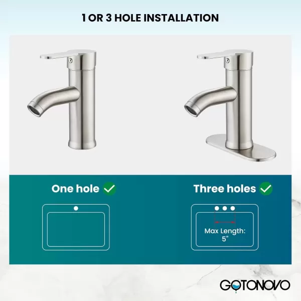 imagegotonovo Bathroom Vessel Sink Faucet Single Handle Matte Black Lavatory Vanity Mixer Tap Single Hole Morden Tall Bathroom FaucetBrushed Nickel