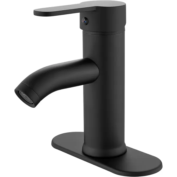 imagegotonovo Bathroom Vessel Sink Faucet Single Handle Matte Black Lavatory Vanity Mixer Tap Single Hole Morden Tall Bathroom FaucetMatte Black