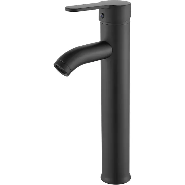 imagegotonovo Bathroom Vessel Sink Faucet Single Handle Matte Black Lavatory Vanity Mixer Tap Single Hole Morden Tall Bathroom FaucetMatte Black