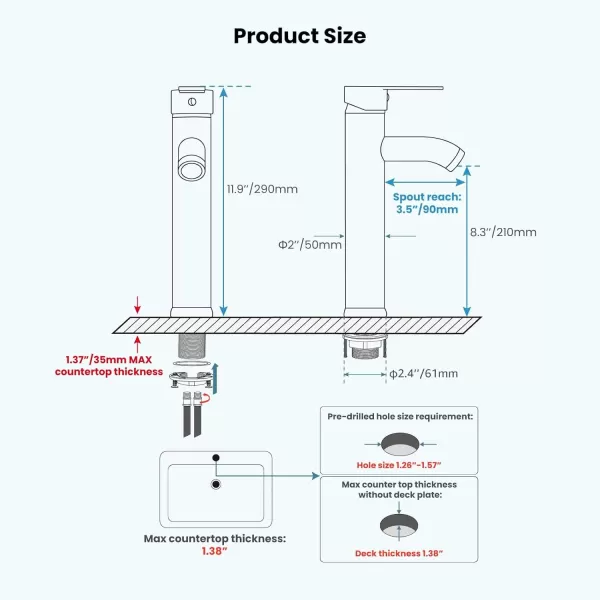 imagegotonovo Bathroom Vessel Sink Faucet Single Handle Matte Black Lavatory Vanity Mixer Tap Single Hole Morden Tall Bathroom FaucetOil Rubbed Bronze