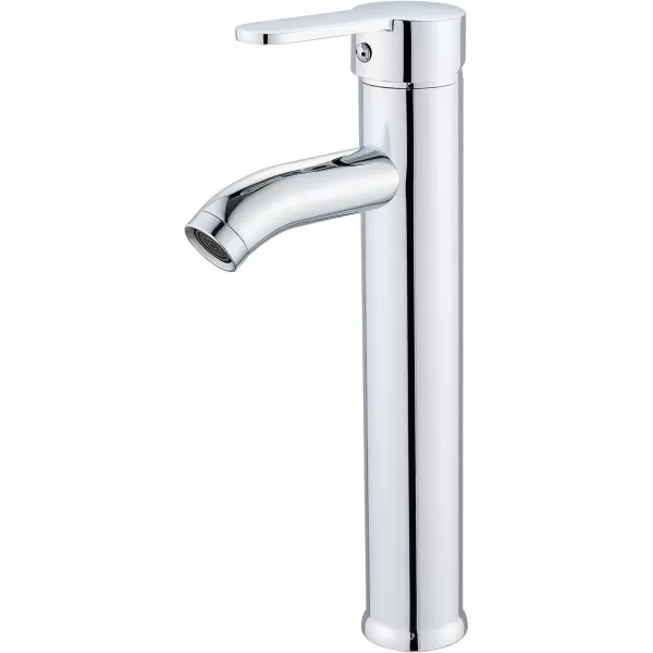 imagegotonovo Bathroom Vessel Sink Faucet Single Handle Matte Black Lavatory Vanity Mixer Tap Single Hole Morden Tall Bathroom FaucetPolish Chrome