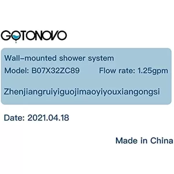imagegotonovo Exposed Bathroom Shower Faucet Set Shower Fixture 8 Inch Rainfall Shower Head Handheld Shower Cross Handle Wall Mount 2 Functions Polished GoldPolished Chrome