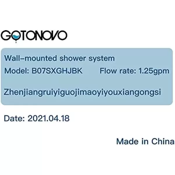 imagegotonovo Exposed Bathroom Shower Faucet Set Shower Fixture 8 Inch Rainfall Shower Head Handheld Shower Cross Handle Wall Mount 2 Functions Polished GoldBrushed Nickel