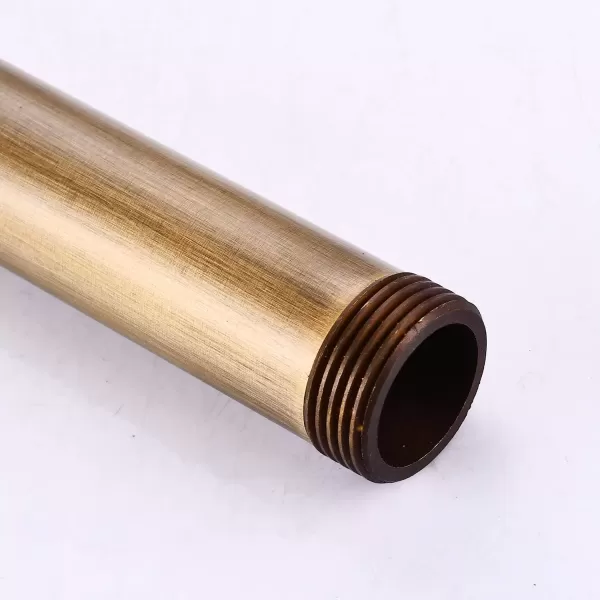 imagegotonovo G34 Shower Extension Tube Shower Extender Bar Longer Shower Pipe Add Shower Height Outdoor Polished Gold 12 InchAntique Brass