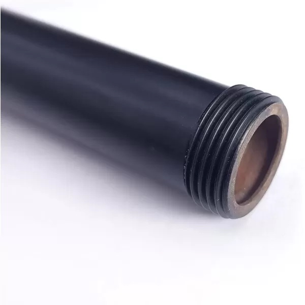 imagegotonovo G34 Shower Extension Tube Shower Extender Bar Longer Shower Pipe Add Shower Height Outdoor Polished Gold 12 InchMatte Black