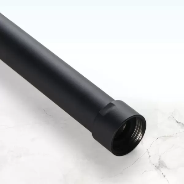 imagegotonovo G34 Shower Extension Tube Shower Extender Bar Longer Shower Pipe Add Shower Height Outdoor Polished Gold 12 InchMatte Black