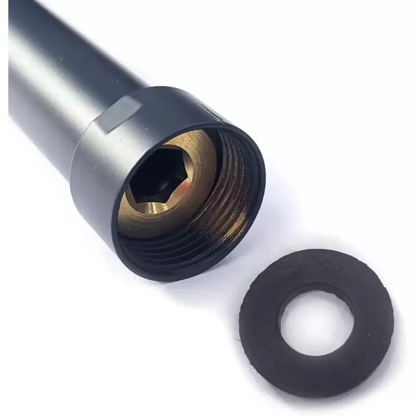 imagegotonovo G34 Shower Extension Tube Shower Extender Bar Longer Shower Pipe Add Shower Height Outdoor Polished Gold 12 InchMatte Black