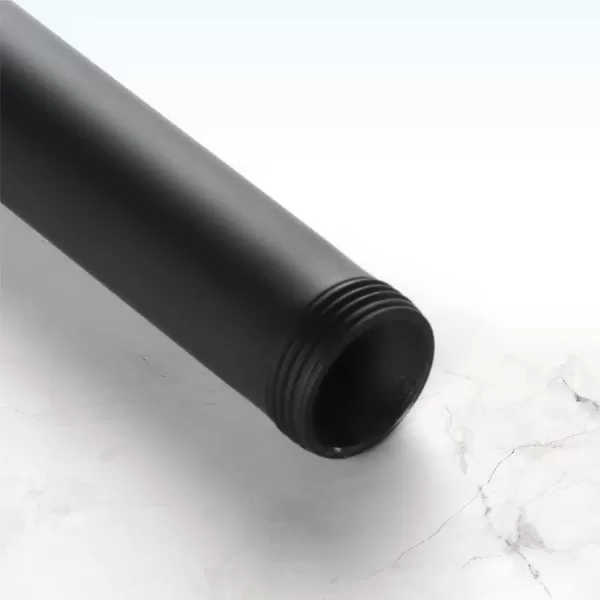 imagegotonovo G34 Shower Extension Tube Shower Extender Bar Longer Shower Pipe Add Shower Height Outdoor Polished Gold 12 InchMatte Black