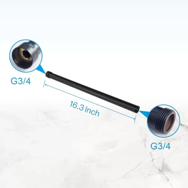 imagegotonovo G34 Shower Extension Tube Shower Extender Bar Longer Shower Pipe Add Shower Height Outdoor Polished Gold 12 InchOil Rubbed Bronze