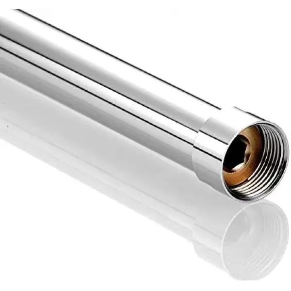 imagegotonovo G34 Shower Extension Tube Shower Extender Bar Longer Shower Pipe Add Shower Height Outdoor Polished Gold 12 InchPolished Chrome