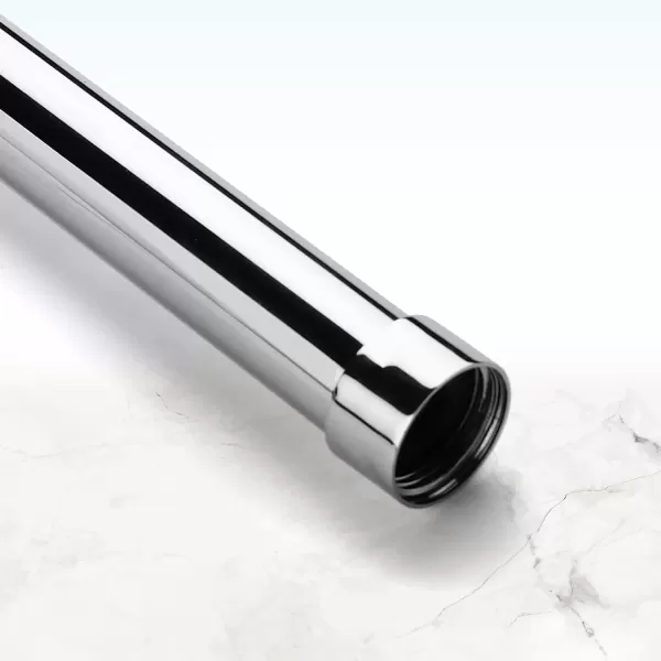 imagegotonovo G34 Shower Extension Tube Shower Extender Bar Longer Shower Pipe Add Shower Height Outdoor Polished Gold 12 InchPolished Chrome
