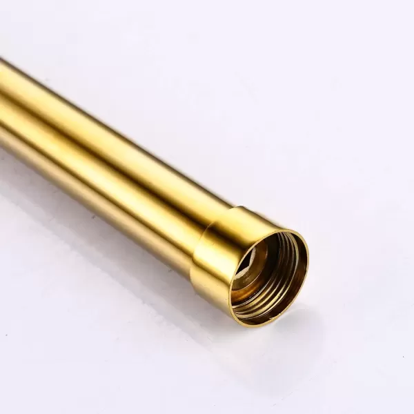 imagegotonovo G34 Shower Extension Tube Shower Extender Bar Longer Shower Pipe Add Shower Height Outdoor Polished Gold 12 InchPolished Gold