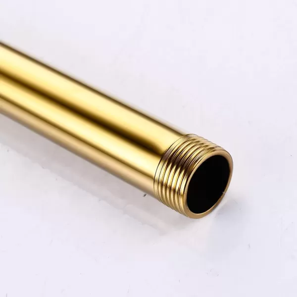 imagegotonovo G34 Shower Extension Tube Shower Extender Bar Longer Shower Pipe Add Shower Height Outdoor Polished Gold 12 InchPolished Gold