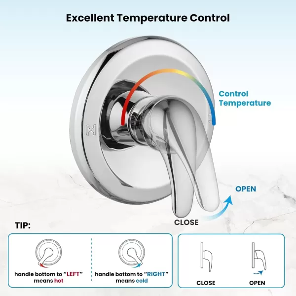 imagegotonovo Magnetic Shower Trim KitShower Faucet Set with 5Settings 2 in 1 Dual Hand Held Shower Head Magnetic Docking System Pressure Balancing Valve Included with Tub Spout Polished ChromePolished Chrome