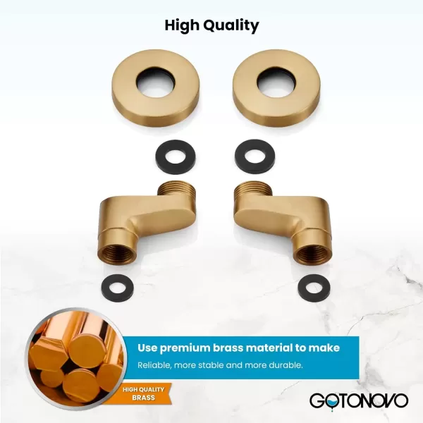 imagegotonovo Matte Black Clawfoot Tub 338 Inch Wall Mount Adapter Bathtub Kitchen Faucet Adjustable Swing Arms Commercial Utility 1 PairAntique Brass