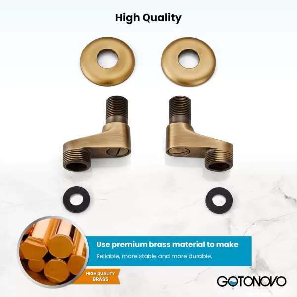 imagegotonovo Matte Black Clawfoot Tub 338 Inch Wall Mount Adapter Bathtub Kitchen Faucet Adjustable Swing Arms Commercial Utility 1 PairAntique Brass