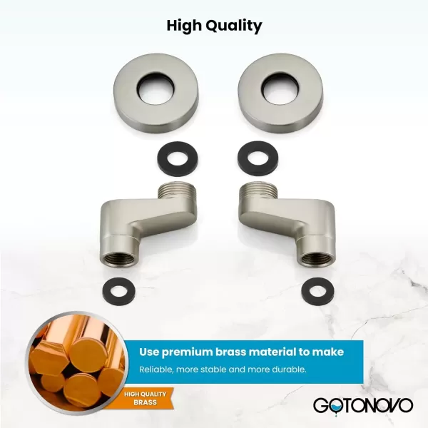 imagegotonovo Matte Black Clawfoot Tub 338 Inch Wall Mount Adapter Bathtub Kitchen Faucet Adjustable Swing Arms Commercial Utility 1 PairBrushed Nickel
