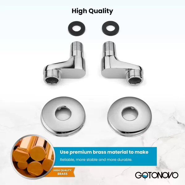imagegotonovo Matte Black Clawfoot Tub 338 Inch Wall Mount Adapter Bathtub Kitchen Faucet Adjustable Swing Arms Commercial Utility 1 PairChrome Polished