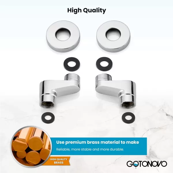 imagegotonovo Matte Black Clawfoot Tub 338 Inch Wall Mount Adapter Bathtub Kitchen Faucet Adjustable Swing Arms Commercial Utility 1 PairChrome Polished