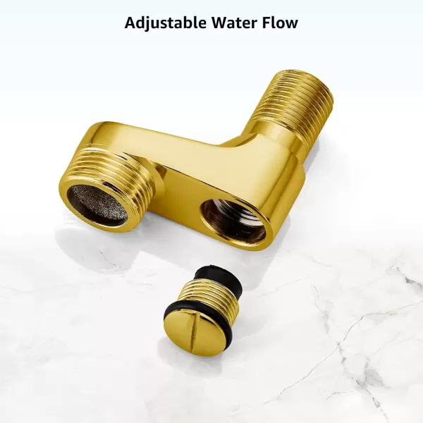imagegotonovo Matte Black Clawfoot Tub 338 Inch Wall Mount Adapter Bathtub Kitchen Faucet Adjustable Swing Arms Commercial Utility 1 PairGold Polished