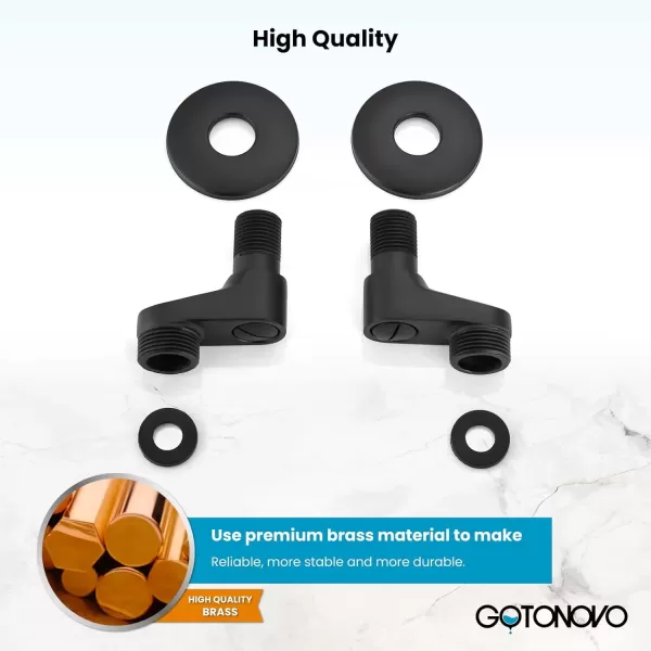 imagegotonovo Matte Black Clawfoot Tub 338 Inch Wall Mount Adapter Bathtub Kitchen Faucet Adjustable Swing Arms Commercial Utility 1 PairMatte Black