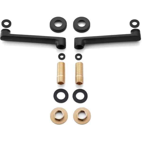 imagegotonovo Matte Black Clawfoot Tub 338 Inch Wall Mount Adapter Bathtub Kitchen Faucet Adjustable Swing Arms Commercial Utility 1 PairMatte Black