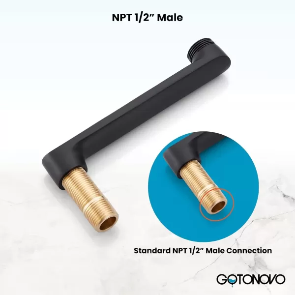 imagegotonovo Matte Black Clawfoot Tub 338 Inch Wall Mount Adapter Bathtub Kitchen Faucet Adjustable Swing Arms Commercial Utility 1 PairMatte Black