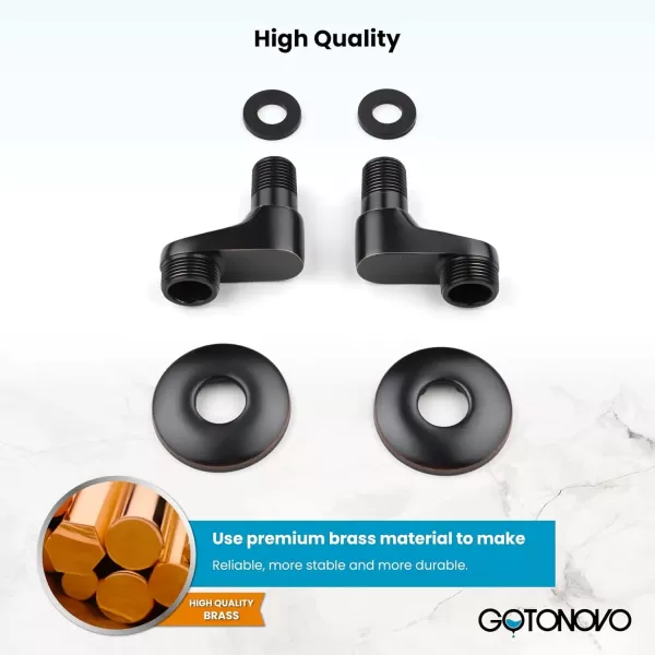 imagegotonovo Matte Black Clawfoot Tub 338 Inch Wall Mount Adapter Bathtub Kitchen Faucet Adjustable Swing Arms Commercial Utility 1 PairOil Rubbed Bronze