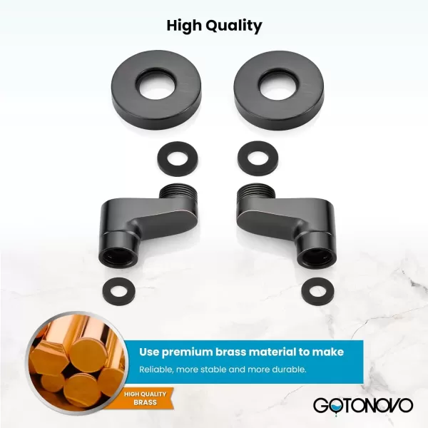 imagegotonovo Matte Black Clawfoot Tub 338 Inch Wall Mount Adapter Bathtub Kitchen Faucet Adjustable Swing Arms Commercial Utility 1 PairOil Rubbed Bronze
