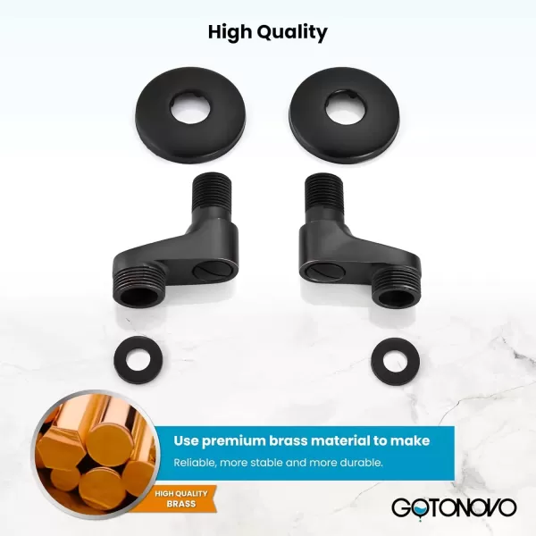 imagegotonovo Matte Black Clawfoot Tub 338 Inch Wall Mount Adapter Bathtub Kitchen Faucet Adjustable Swing Arms Commercial Utility 1 PairOil Rubbed Bronze