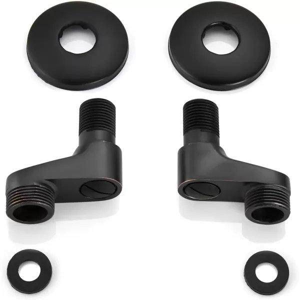 imagegotonovo Matte Black Clawfoot Tub 338 Inch Wall Mount Adapter Bathtub Kitchen Faucet Adjustable Swing Arms Commercial Utility 1 PairOil Rubbed Bronze