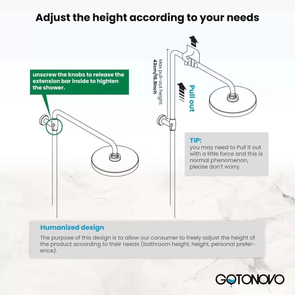 imagegotonovo Polish Gold Exposed Bathroom Shower Faucet 8 Inch Rainfall Shower Head System Handheld Spray Bathroom Wall Mount Shower Fixture SetPolished Gold