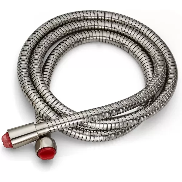 imagegotonovo Shower Hose 59 Inches for Bathroom Extra Long SUS304 Stainless Steel Handheld Shower Head Hose with Brass Insert and Nut Flexible Brushed NickelBrushed Nickel