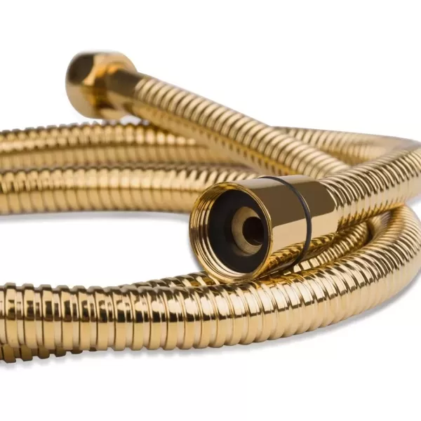 imagegotonovo Shower Hose 59 Inches for Bathroom Extra Long SUS304 Stainless Steel Handheld Shower Head Hose with Brass Insert and Nut Flexible Brushed NickelClawfoot Tub Adapter