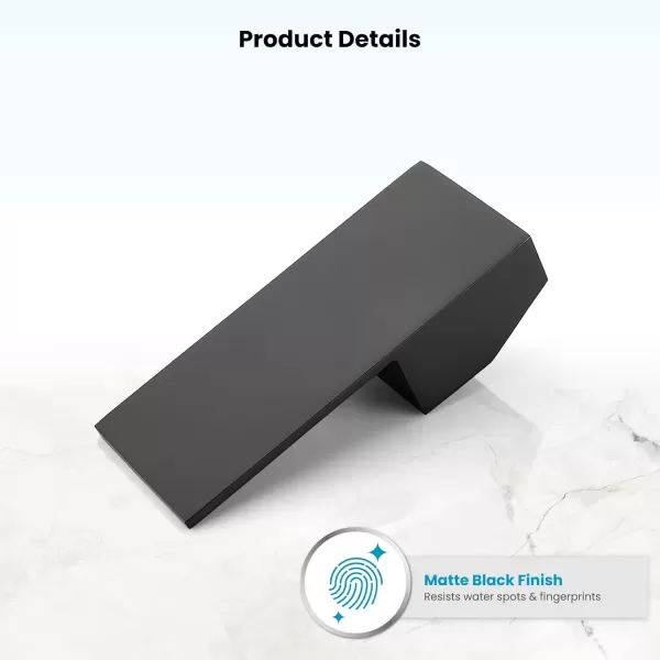 imagegotonovo Single Matte Black Shower Flat Lever Handle Replacement LavatoryBathtubBathroom Shower Faucet Part Accessory Single Shower HandleMatte Black