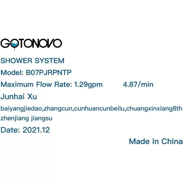 imagegotonovo Stainless Steel SUS304 Shower Faucet 8 Inch Rainfall Shower Head Cylinder Handle Brushed Nickel Exposed Shower Fixture Wall Mount Shower System With Hand SprayBrushed Nickel