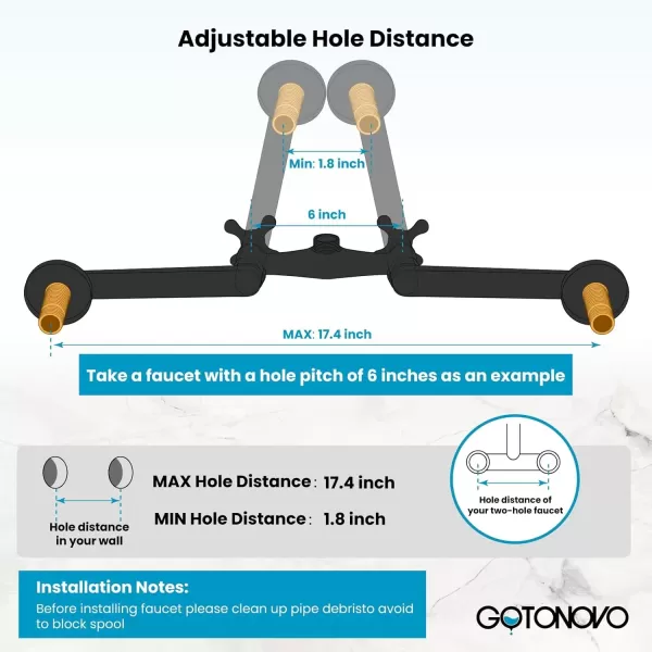 imagegotonovo Clawfoot Bathtub Faucet Tub Filler with Hand Held Shower Faucet Set Victorian Double Cross Handle 6 Inch Center Adjustable Swing Arms Tub Mount Short Adapter Matte BlackOil Rubbed Bronze