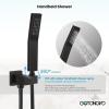 imagegotonovo Rain Shower Faucet System Set Rainfall Shower Head with Handheld Sprayer Waterfall Tub Spout Wall Mounted Mixer Combo Roughin Valve and Trim Included 12 Inch Polished ChromeOil Rubbed Bronze