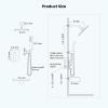 imagegotonovo Rain Shower Faucet System Set Rainfall Shower Head with Handheld Sprayer Waterfall Tub Spout Wall Mounted Mixer Combo Roughin Valve and Trim Included 12 Inch Polished ChromeBrushed Gold