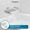 imagegotonovo Rain Shower Faucet System Set Rainfall Shower Head with Handheld Sprayer Waterfall Tub Spout Wall Mounted Mixer Combo Roughin Valve and Trim Included 12 Inch Polished ChromePolished Chrome
