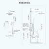 imagegotonovo Rain Shower Faucet System Set Rainfall Shower Head with Handheld Sprayer Waterfall Tub Spout Wall Mounted Mixer Combo Roughin Valve and Trim Included 12 Inch Polished ChromeBrushed Nickel